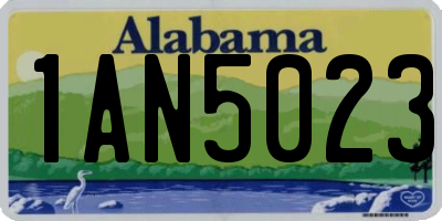 AL license plate 1AN5023