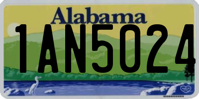 AL license plate 1AN5024