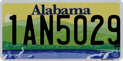 AL license plate 1AN5029