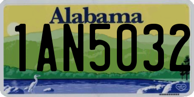 AL license plate 1AN5032