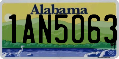 AL license plate 1AN5063
