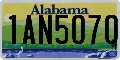 AL license plate 1AN5070