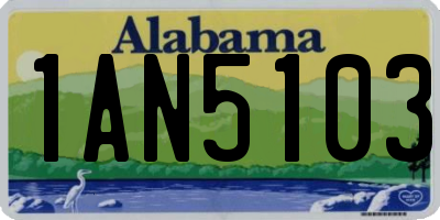 AL license plate 1AN5103