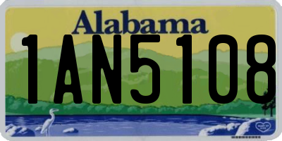 AL license plate 1AN5108