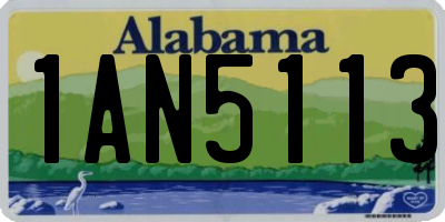 AL license plate 1AN5113