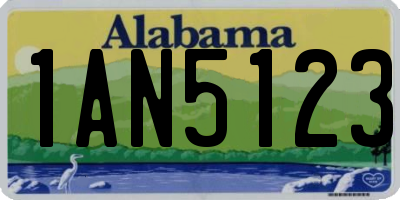 AL license plate 1AN5123