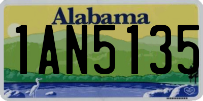 AL license plate 1AN5135