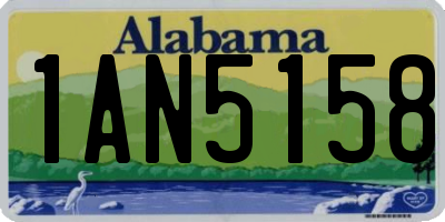 AL license plate 1AN5158