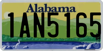 AL license plate 1AN5165
