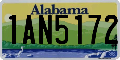 AL license plate 1AN5172
