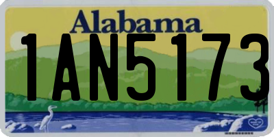 AL license plate 1AN5173