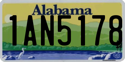 AL license plate 1AN5178