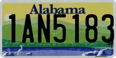 AL license plate 1AN5183