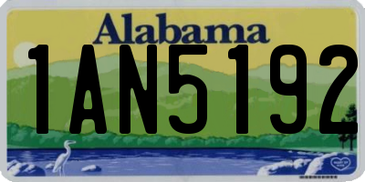 AL license plate 1AN5192