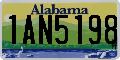 AL license plate 1AN5198