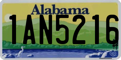 AL license plate 1AN5216