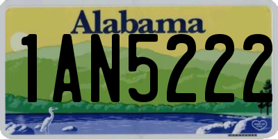 AL license plate 1AN5222
