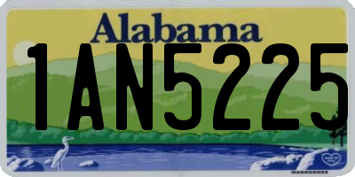 AL license plate 1AN5225
