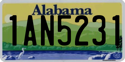 AL license plate 1AN5231