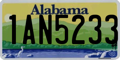 AL license plate 1AN5233