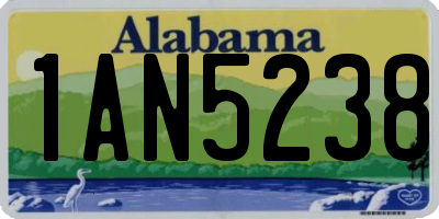 AL license plate 1AN5238