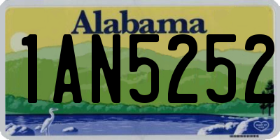 AL license plate 1AN5252