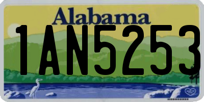 AL license plate 1AN5253