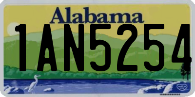 AL license plate 1AN5254