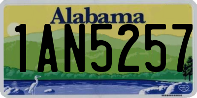 AL license plate 1AN5257
