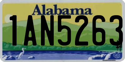 AL license plate 1AN5263