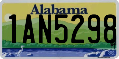 AL license plate 1AN5298