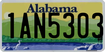 AL license plate 1AN5303