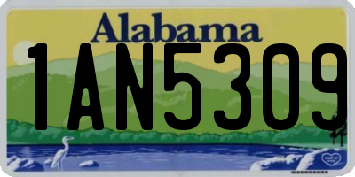 AL license plate 1AN5309