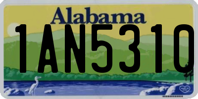 AL license plate 1AN5310