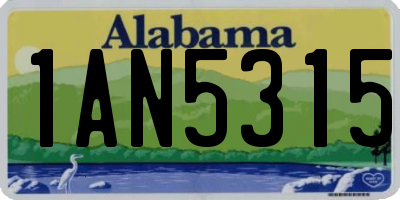 AL license plate 1AN5315