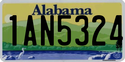 AL license plate 1AN5324