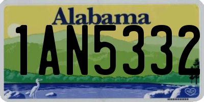 AL license plate 1AN5332