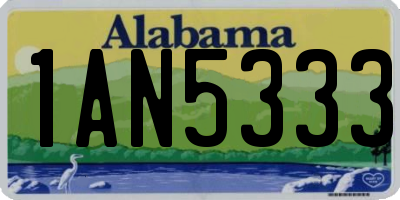 AL license plate 1AN5333
