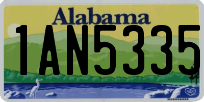 AL license plate 1AN5335