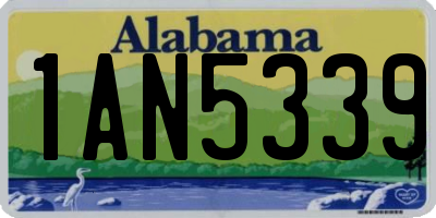 AL license plate 1AN5339