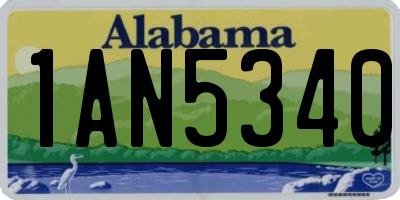 AL license plate 1AN5340