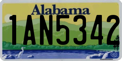 AL license plate 1AN5342