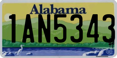 AL license plate 1AN5343