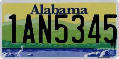 AL license plate 1AN5345