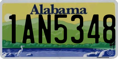 AL license plate 1AN5348