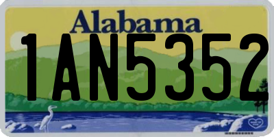 AL license plate 1AN5352