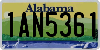 AL license plate 1AN5361