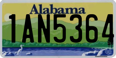 AL license plate 1AN5364