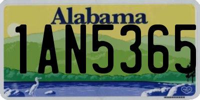AL license plate 1AN5365