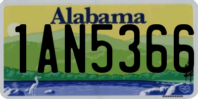 AL license plate 1AN5366